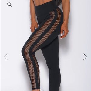 Bombshell sportswear Mohawk legging side stripe fishnet